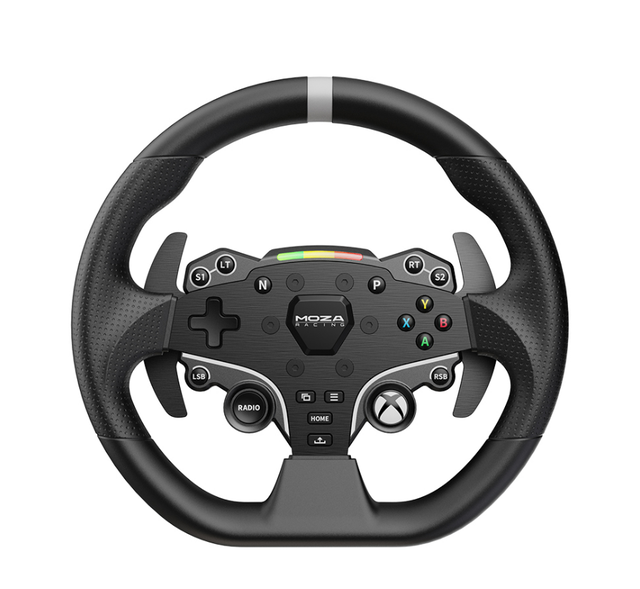 MOZA Racing ESX Steering Wheel for Xbox with 22 Customizable Buttons Durable ISF PU Grips and Optional R9 /R12 Base