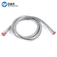 Tuyau de Douche Flexible Tressé Double en Acier Inoxydable 304/201 Haute Pression, Personnalisé, Vente en Gros Usine D&R