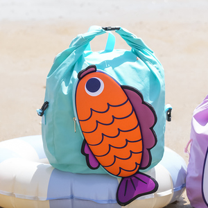 Adorable Bolsa de Playa <span class=keywords><strong>Infantil</strong></span> de Dibujos Animados, Bolsa de Natación con Separación Seca y Húmeda, Almacenamiento de Toallas, <span class=keywords><strong>Mochila</strong></span> de Baño Impermeable y Portátil - Product Image 2