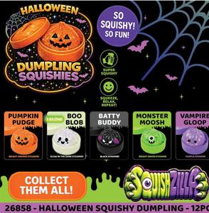 Wholesale Cute Halloween Acrylic Metal Filled Squeeze Toys Steamed Bun Pattern Slow Rising Stress Relief Fidget Toys <b>Kids</b> Party - Product Image 4