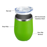 Nouveau Verre à Vin Isotherme en Acier Inoxydable de 12 oz (355 ml) en Forme d'Œuf, Personnalisable avec Logo, pour Café et Voyage – Vente en Gros 2025