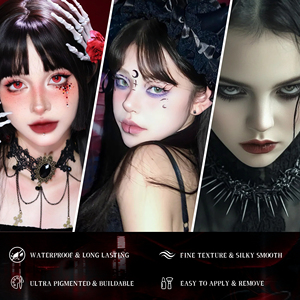 Palette Ombretti Gotici Scuri 15 Colori, Trucco Halloween, Opaco e Glitterato, Alta Pigmentazione, Vegano, Impermeabile, Professionale OEM - Product Image 5