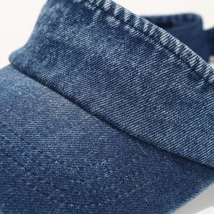 Gorra de visera abierta de mezclilla minimalista de moda al por mayor, estilo vintage lavado, para deportes al aire libre - Product Image 4