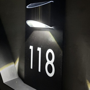 High Quality Wall Mount LED Solar Address Sign LED Solar Address Sign House Number Door Plates Sign for Apartment House Home - Product Image 3