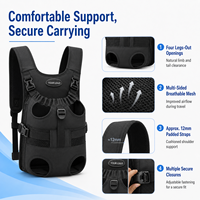 Sac à dos de transport pour chien OEM, respirant, en maille, réglable, mains libres, pour poitrine, pour petits chiens, idéal pour les voyages en extérieur