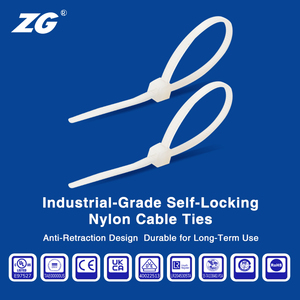 Fournisseur taïwanais KSS Attaches de câble en nylon 66 libérables 2,5 mm X 100 mm Blanc Utilisation industrielle Gestion des câbles Agrégation de fils - Product Image 2