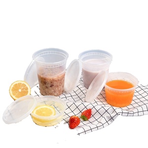 popular PP cup food container disposable plastic soup containers 8 oz 16oz 24oz 32oz