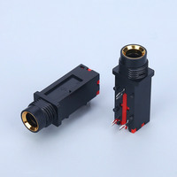 Conector de teléfono estéreo, conector hembra para micrófono 6,35, 6,35mm