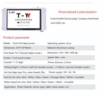 Imprimante de codage automatique TIJ à jet d'encre thermique, garantie 1 an, impression de codes-barres, logos, codes QR, dates/numéros de lot, impression sur tubes flexibles