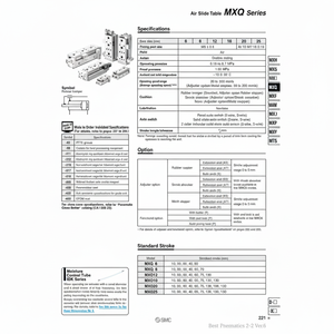 SMC Pneumatics Air Slide Table (Tabla de deslizamiento de aire) - Product Image 1