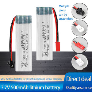 Fabrikneue 721855 3,7V 500mAh 25C wiederaufladbare Li-Polymer-Akkuzelle für RC-Flugzeuge, Helikopter und Drohnen mit Licht & Sound - Product Image 2