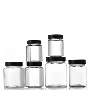 Bocaux de conservation alimentaire ronds en verre transparent vides de 195 ml, 240 ml, 310 ml, 480 ml, 730 ml avec couvercle estampé or pour salades, sauces, chutneys, conserves et confitures - Product Image 3