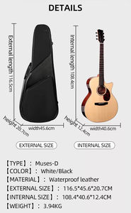 Étui de protection anti-collision en matériau Oxford pour <span class=keywords><strong>guitare</strong></span> électrique MUSES-D avec fermeture à glissière et sac à dos épaissi - Product Image 6