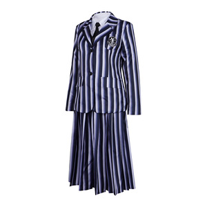 Disfraz de cosplay de uniforme escolar de la temporada 2 de Star's Edge Wednesday, blazer a rayas, falda plisada, Halloween - Product Image 2