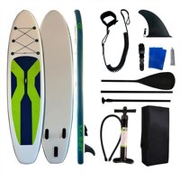 En stock Planche de SUP gonflable personnalisée en PVC Écologique Portable Système à 3 ailerons 12 kg Accessoires complets pour les eaux océaniques
