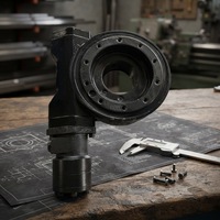 Moteur hydraulique d'orientation WEA9 avec boîtier fermé pour engins de construction et industries agricoles, roulements d'orientation à rouleaux croisés (lot de quatre)