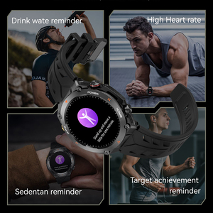 Reloj Inteligente Deportivo Impermeable de Alta Calidad 2024, Pantalla Redonda de 1.45 Pulgadas, Altímetro, Reloj Inteligente KC82 con Navegación GPS - Product Image 5