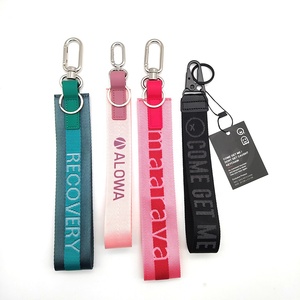 Yyx Chất Lượng Cao Tùy Chỉnh Màu Sắc Nylon Jacquard Tay Dây Đeo Cổ Tay Dây Buộc Keychain Với Snap Hook - Product Image 1