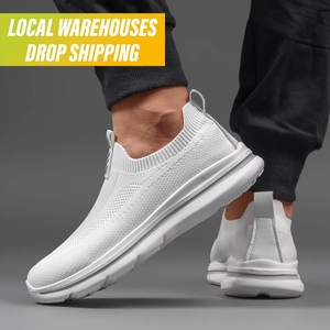 Giày thể thao nam bán chạy nhất năm 2024, không dây, chất liệu lưới thoáng khí, chống trơn trượt, đi bộ, chạy bộ, mềm mại, thoải mái, nhẹ, sản phẩm bán buôn - Product Image 2