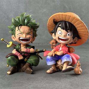 H15cm Uno <span class=keywords><strong>Q</strong></span> Mono <span class=keywords><strong>D</strong></span>. Luffy Roronoa Zoro Piezas Figura DE ACCIÓN Decoración de escritorio Pvc <span class=keywords><strong>Q</strong></span> Luffy Roronoa Zoro Figura de acción - Product Image 1