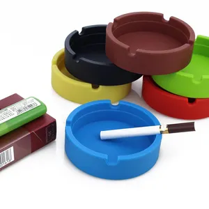 High Temperature Heat Resistant Silicone Ashtray Cigarettes Ash Tray Sets for Outdoor Patio Outside Indoor or Office