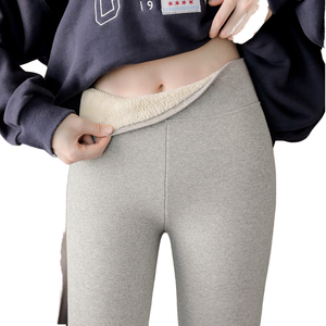 Nuevos Pantalones de Invierno de Piel de Cordero y Cachemira para Mujer, Leggings Cálidos, Pantalones Ajustados de Terciopelo Grueso y Lana, Leggins de Forro Polar - Product Image 1