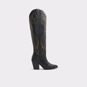 <span class=keywords><strong>Botines</strong></span> de punta estrecha de estilo bohemio para mujer Botas de mujer de moda Botas de vaquero bohemio únicas negras Botas de vaquera Bootie - Product Image 6