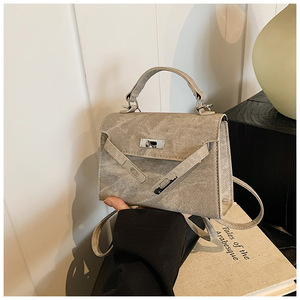 Sac à main Kelli carré horizontal avec fermoir à texture, style rétro, nouvelle mode, tendances urbaines, polyvalent, pour le marché international - Product Image 2