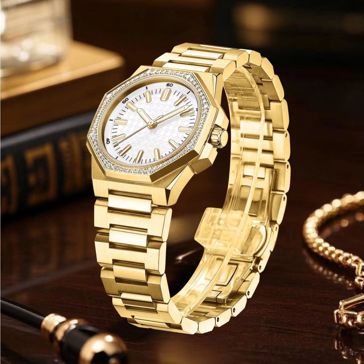 Best Selling Luxury Oro Watch Rose Gold Quartz Men's Design