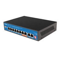 8-Port 100M mit 2 Gigabit-Uplink-Ports 120-W-PoE-Switch mit AI Watchdog-VLAN verlängern 300 Meter für CCTV-und IP-Kamera-NVR