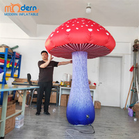 Ballon champignon gonflable à LED géant Décoration Grand champignon interactif lumineux
