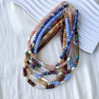 Collana con Ciondolo di Perle Barocche d'Acqua Dolce, Set di Gioielli Fatti a Mano con Perline in Pietra Naturale Colorata per Donne