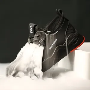 Chaussures de sécurité anti-perforation à embout d'acier unisexe, anti-écrasement avec semelle extérieure en caoutchouc antidérapante, prêtes pour l'été et l'hiver - Product Image 3