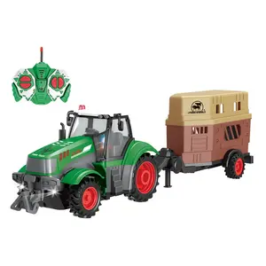 remote control tractor with livestock transporter carrier trailer rc trucks toys car dump truck toy auto racing cars big tractor