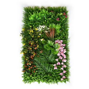 Mur végétal artificiel personnalisable intérieur/extérieur, grande décoration murale verte, eucalyptus et fleurs de Milan, vente chaude - Product Image 2