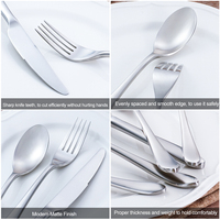Ensemble de couverts en acier inoxydable poli miroir, 5 pièces (fourchettes, cuillères, couteaux) – Vente chaude