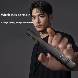 2025 viaje Mini tamaño hierro plano hombres barba rizador oro inalámbrico plancha de pelo - Product Image 2