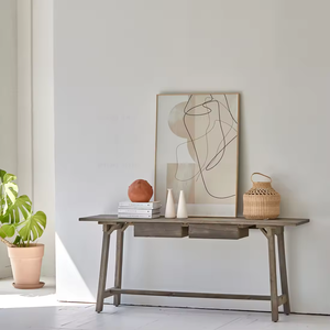 Table <span class=keywords><strong>Console</strong></span> en bois récupéré de style antique moderne du milieu du siècle meubles de maison classiques salon salle à manger cuisine utiliser <span class=keywords><strong>métal</strong></span> français - Product Image 1