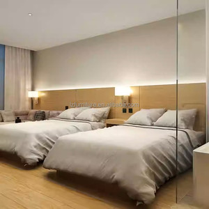 3 Star Hotel Bedroom Furniture Complete Twin Room Sets With Wooden Bed Frame Desk TV Unit Nightstands Wardrobe <b>Side</b> <b>Table</b> & <b>Sofa</b> - Product Image 5