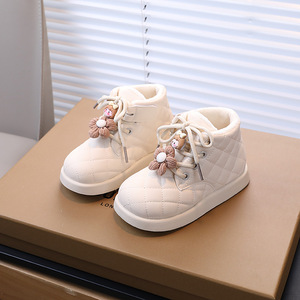 Bottes d'hiver en pain à semelle souple pour enfants Chaussures décontractées à semelle souple pour garçon mi-enfant Bottes Martin - Product Image 3