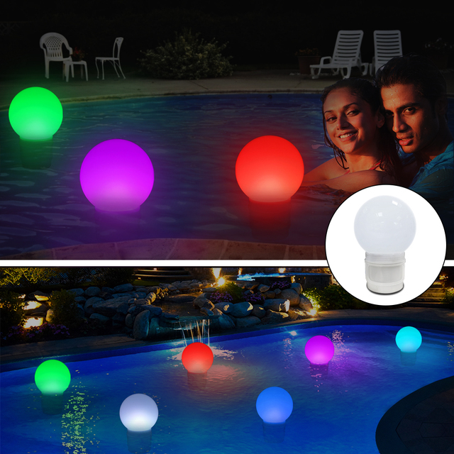 Anti-Sinking Pool Chlorine Dispenser Floater with Colorful Solar Ball Lights Floating Pool Chlorinator for Hot Tub