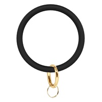 Gelang Kunci Silikon Mengambang 75mm dengan Pola Hewan Kucing, Buah & Kartun