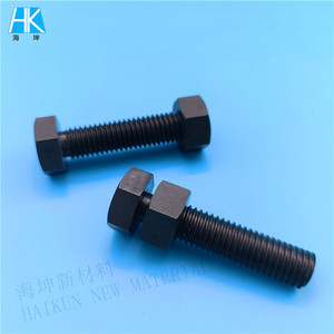 Perno de rosca de tuerca de tornillo de cerámica Si3N4 de nitruro de silicio de precisión personalizado de fabricantes - Product Image 1