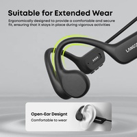 Casque audio à conduction osseuse OEM personnalisé, écouteurs sportifs sans fil, écouteurs ouverts TWS, étanches IPX8, casque Bluetooth avec carte TF 16 Go