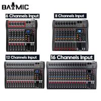 Mélangeur audio professionnel Offre Spéciale avec LOGO OEM 6 8 12 16 canaux intégré dans la prise BT USB 16 effets d'écho DSP