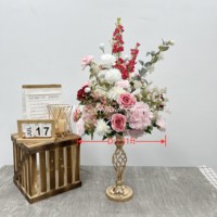 Élégante sphère florale artificielle de fleurs blanches Sakura Rose pour décoration de cérémonie de mariage et demande en mariage