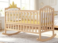 Cuna Multifuncional de Madera Maciza Estilo Europeo SDD TMALLWOOD, Fabricada con Materiales Ecológicos Biodegradables