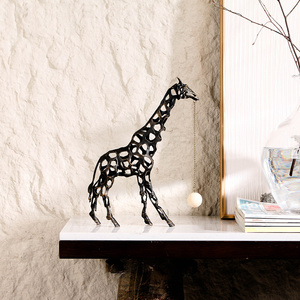 Venta al por mayor de lujo de metal fundido de jirafa escultura de estilo contemporáneo novedoso diseño de interiores para decoraciones de oficina - Product Image 3