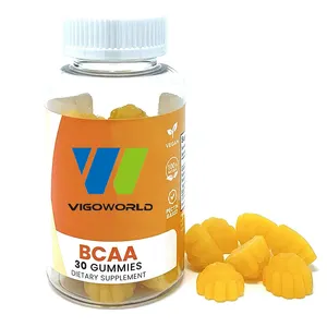Private Label Natural BCAA Gummies Energy Pre-Workout Vitamin Sport Supplement for Adult Muscle Building