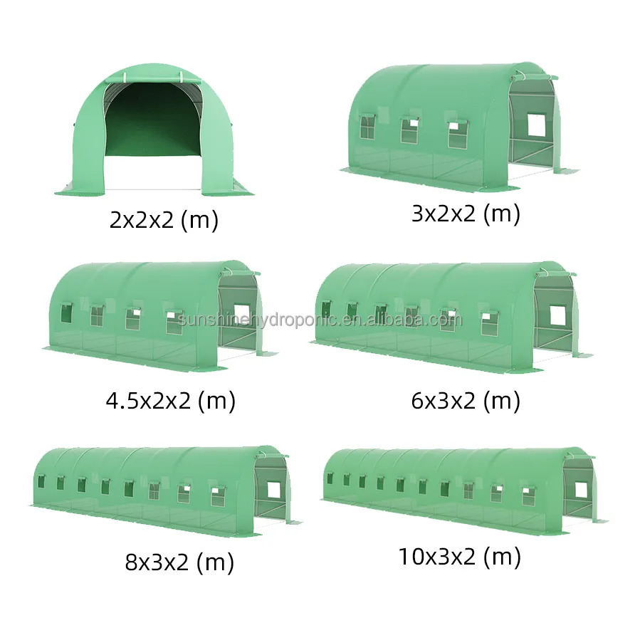 Alto túnel estufa aço frame estufas para horta